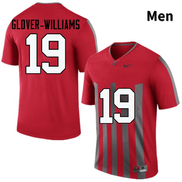 Ohio State Buckeyes Eric Glover-Williams Men's #19 Throwback Game Stitched College Football Jersey